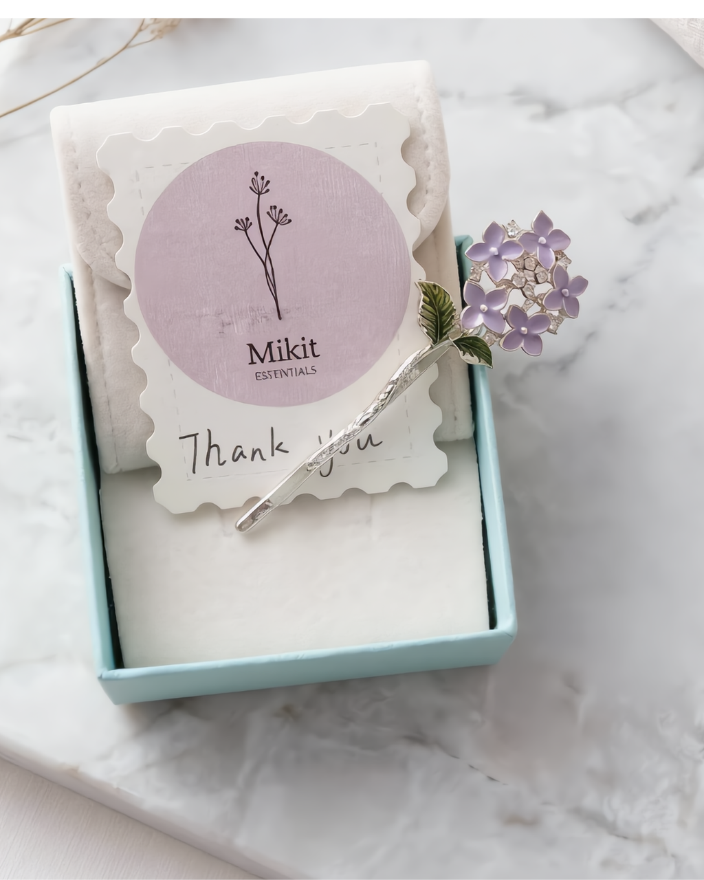 Mikit Violet Bloom Hair Barrette: A Touch of Mystic Elegance