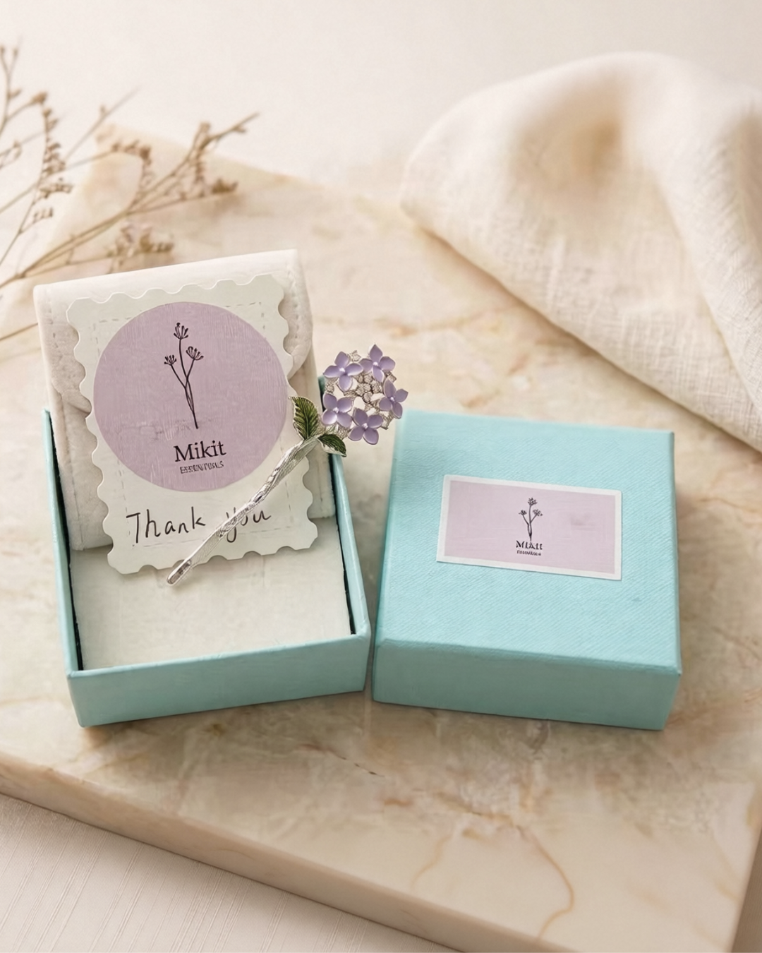 Mikit Violet Bloom Hair Barrette: A Touch of Mystic Elegance