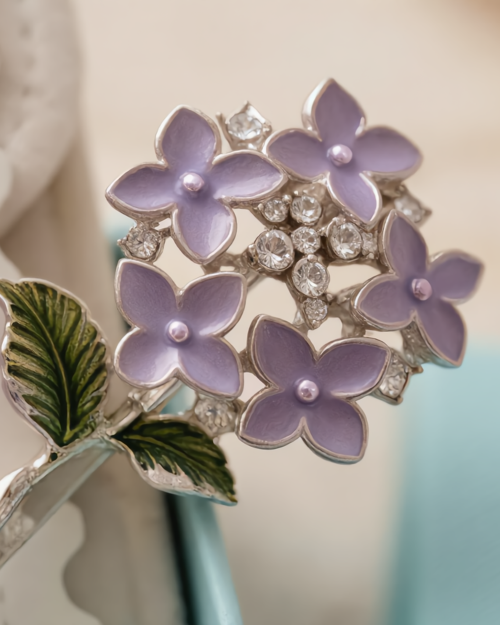 Mikit Violet Bloom Hair Barrette: A Touch of Mystic Elegance
