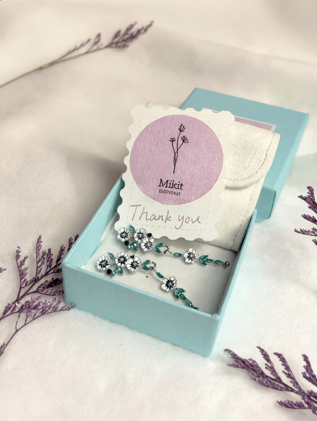 Mikit Monet’s Garden: Blue Tassel Floral Studs