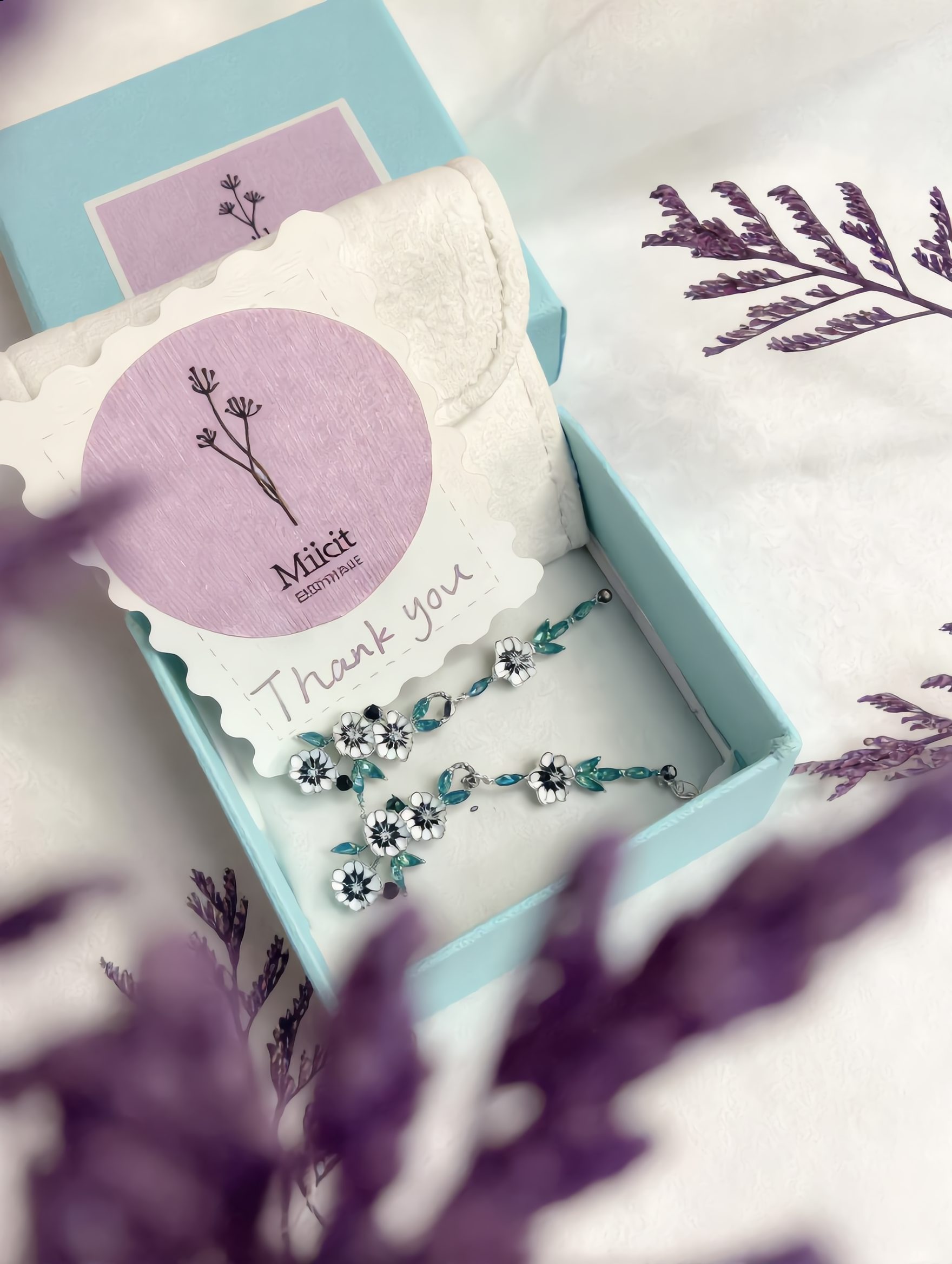 Mikit Monet’s Garden: Blue Tassel Floral Studs