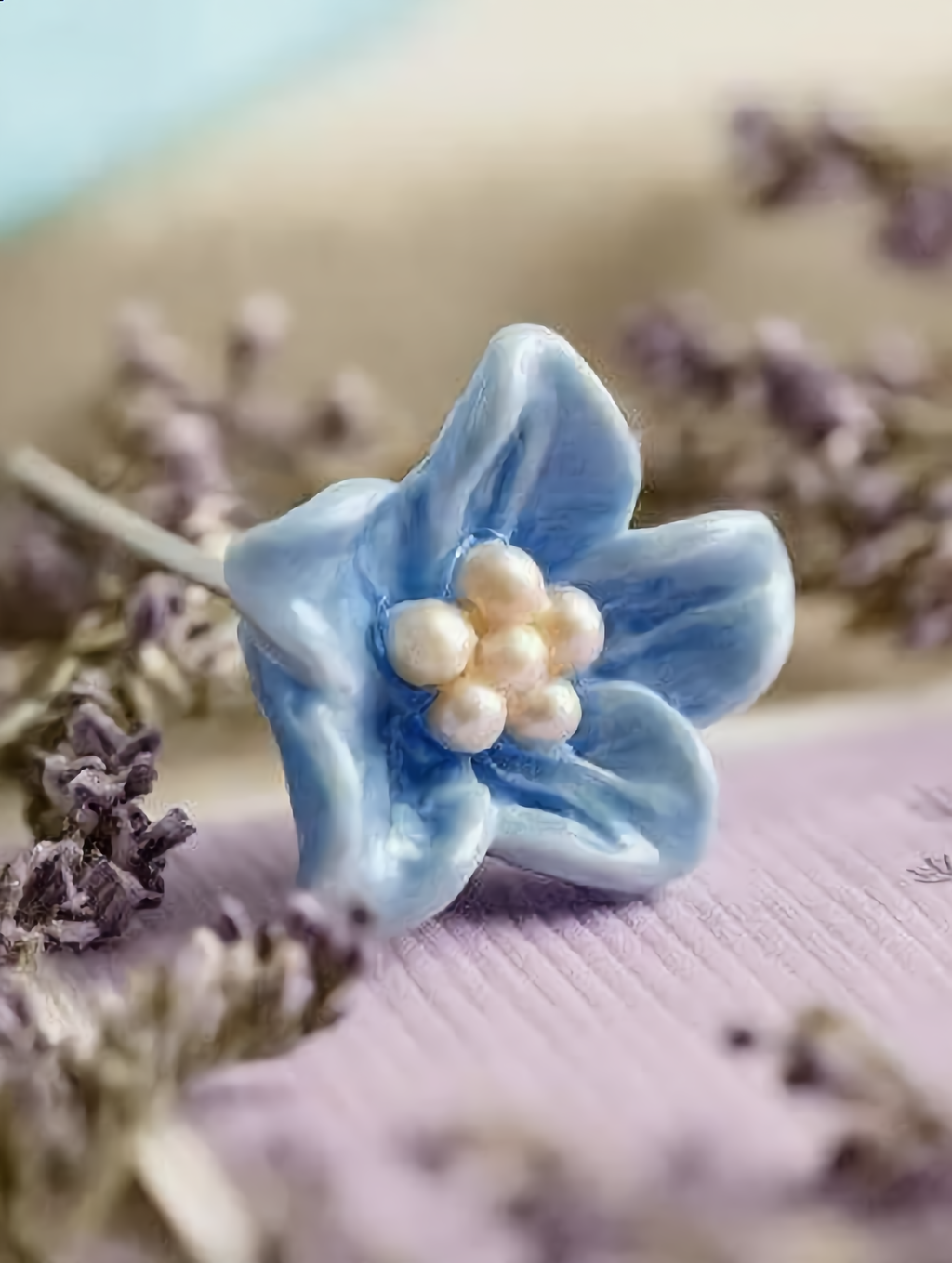 Mikit Petite Azure Bloom Studs: A Touch of Gentle Color