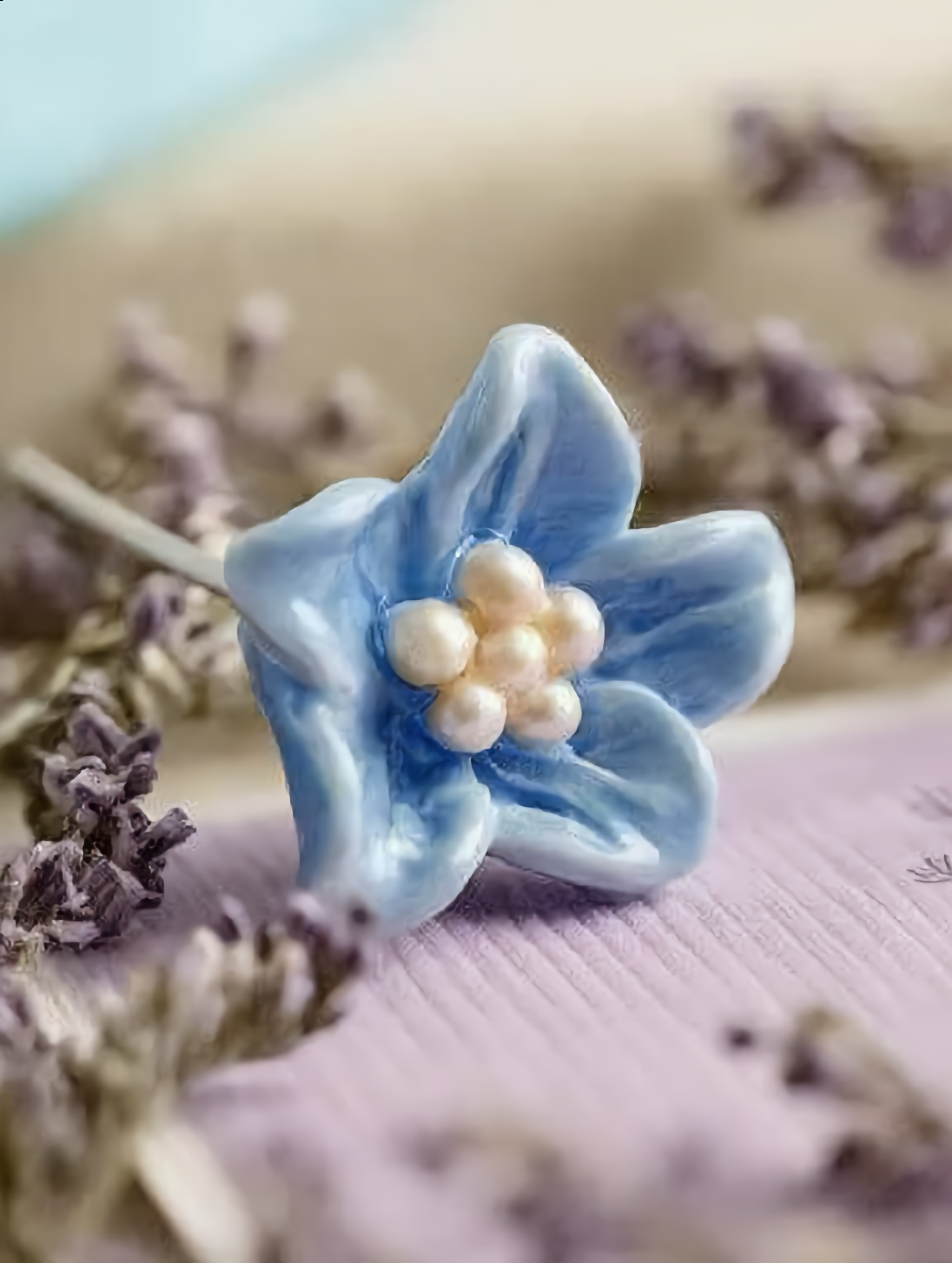 Mikit Petite Azure Bloom Studs: A Touch of Gentle Color